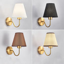 Axyaa LED Fabric Shade Wall Sconce for Bedroom Home Decoration