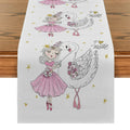 Axyaa Swan Ballet Girl Table Runner for Dining Room Decors