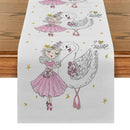 Axyaa Swan Ballet Girl Table Runner for Dining Room Decors