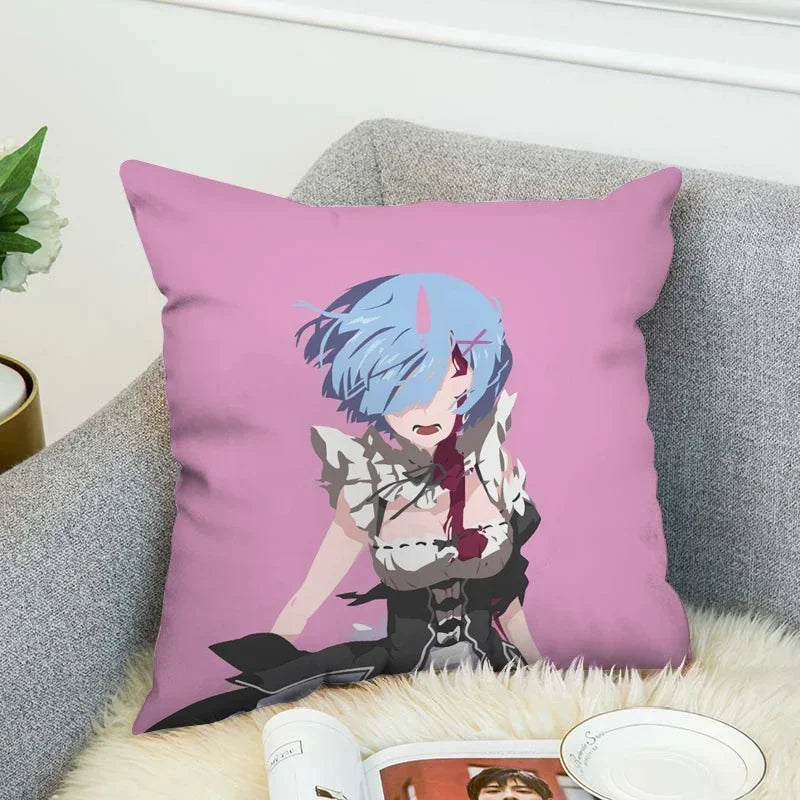 Axyaa 45x45 Cushions Covers for Bed Pillows, Sofa Anime Body Home Decor