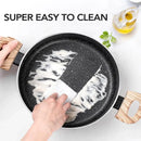 Axyaa Non-stick Soup Pot with Lid and Wood Grain Handle