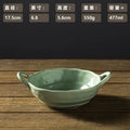 Axyaa Matte Ceramic Two Ear Bowl for Soup, Noodles, Salad - Light Food Bowl