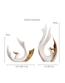 Axyaa European Ceramic Phoenix Ornament Set for High-End Home Decor