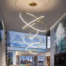 Axyaa Modern LED Pendant Chandeliers for Staircase and Living Room Lighting