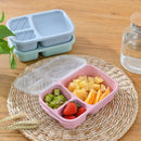 Axyaa Wheat Straw Bento Box with Compartment - Eco-Friendly & Microwave Safe