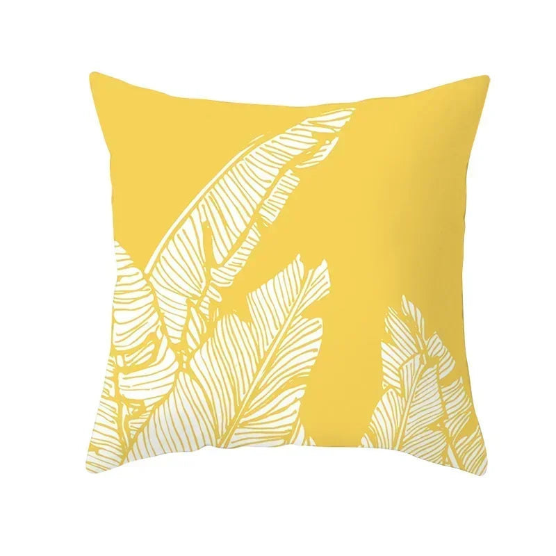 Pineapple Leaf Cushion Cover - Axyaa Summer Yellow Decor Pillowcase