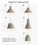 Axyaa Vintage Cement Hanging Chandelier for Dinning Room Restaurant