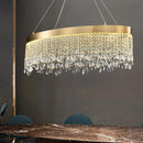 Axyaa Nordic Gold LED Crystal Chandelier - High-Quality Round Ceiling Lamp
