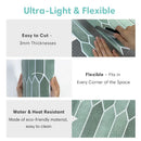 Axyaa 3D Green Tile Sticker, Self-adhesive Backsplash for Kitchen & Bathroom