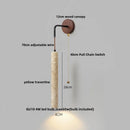 Axyaa Nordic LED Wall Lamp with Pull Chain Switch in Yellow Travertine