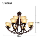 Axyaa Vintage Wrought Iron Chandelier - Rustic European Retro Industrial Lighting