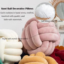 Axyaa Velvet Knot Ball Pillow: Round Handmade Decor Cushion