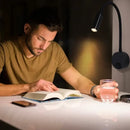 Axyaa 3W Gooseneck Wall Lamp Switch Adjustable Study Bedroom Night Light