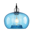 Axyaa Blue Bubble Glass Pendant Lights: Adjustable Hanging Fixtures for Living Room, Bedroom, Kitchen Island