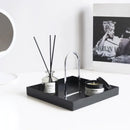 Axyaa Nordic Black Plastic Storage Tray for Home and Kitchen