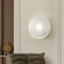 Axyaa High-End Retro White Bedside Wall Lamp Glass Shade