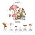 Axyaa Boho Forest Animals Mushroom Wall Stickers Removable DIY Mural Decor