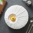 Axyaa Ceramic Tableware Plate Set - Elegant Hotel Collection for Dining, Desserts, and Fruits