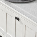 Axyaa Flip-Drawer Shoe Bench with Seat Cushion: Compact Entryway & Hallway Storage
