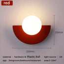 Axyaa Nordic LED Plastic Ball Wall Lamp for Home Decor Lightings