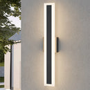 Axyaa Stainless Steel Black Sconces: Outdoor Long-strip Lighting Fixture