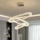 Axyaa Crystal Ring LED Chandelier for Modern Home Lighting
