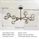 Axyaa Nordic Glass Ball LED Ceiling Chandelier for Living Room, Bedroom, Dining Room