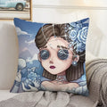 Axyaa Anime Bed Pillow Case 45x45 Decorative Cushion Cover Home Sofa Decor