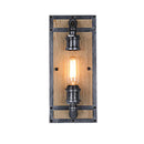 Axyaa Industrial Style Wooden Wall Light for Home Decor