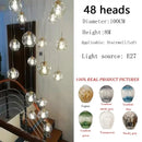 Axyaa Spiral Stairwell Glass LED Chandelier - Modern Nordic Design, Creative Duplex Villa Pendant Light