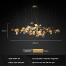 Axyaa Leaf Crystal Chandelier for Dining Room & Bar - Copper Retro Luxury
