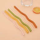 Axyaa Eco-Friendly Glass Straws - Colorful, High-Quality, Set of 6