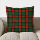 Axyaa Christmas Plaid & Leaf Pattern Pillow Cover for Sofa, Bedroom, Car - Home Decor