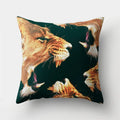 Axyaa Lion Tiger Head Pillowcase for Home Decor - Soft and Stylish Animal Cushion Cover