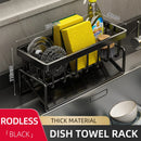 Axyaa Kitchen Sink Caddy Sponge Holder Faucet Shelf Soap Organizer Storage