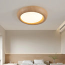 Axyaa Nordic Wooden LED Ceiling Light in Walnut Color