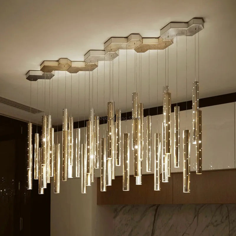 Luxury LED Chandelier by Axyaa: Elegant Lighting for Home, Hotel, or Restaurant