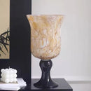 Axyaa Elegant Glass Vase for Flowers, Antique Wind Lamp, Hydroponic Décor
