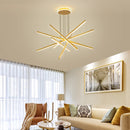Axyaa Luminous Ceiling Plate Chandelier: Aluminum LED Lighting for Living Room Table Island