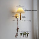 Axyaa Luxury LED Wall Lights White Umbrella Gold Copper Bedroom Lamparas De Pared