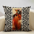 Axyaa Geometric Sofa Cushion Cover 45x45cm Linen Double-sided Print