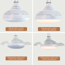 Axyaa Smart LED Ceiling Fan Light with Remote Control & App, Adjustable Color Temperature & Brightness for Living Room & Bedroom