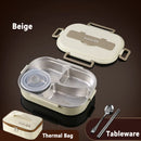 Axyaa Stainless Steel Insulated Bento Lunch Box Set with Bag - Office, School, Commercial