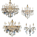 Axyaa Crystal LED Chandelier for Living and Dining Room Lighting