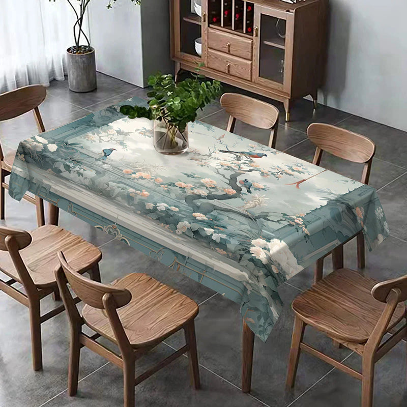 Axyaa Waterproof Rectangular Tablecloth for Party Decor and Dining Tables