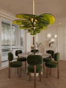 Axyaa Retro Green Glass Chandelier for Home Decoration