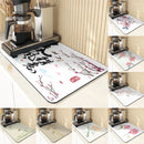 Axyaa Chinese Style Flowers Pattern Cup Mat Set for Dining Table