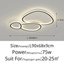 Axyaa Minimalist LED Ceiling Lamp with Remote Control Dimmable Creative Chandelier Light