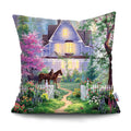 Axyaa Rustic Landscape Print Pillowcase