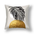 Black Gold Sun Cushion Cover Vase - Axyaa Home Pillowcase Square Cushions